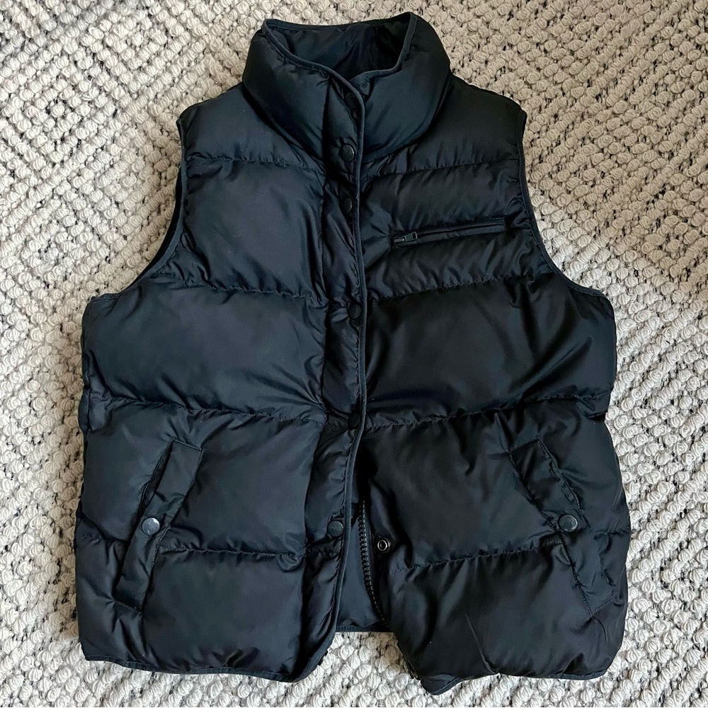 Jcrew slate gray puffer vest Sz Small